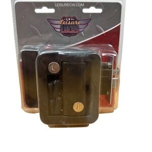 RV Door Lock Leisure Locks Black Paddle Deadbolt Entry Trailer Camper NEW!